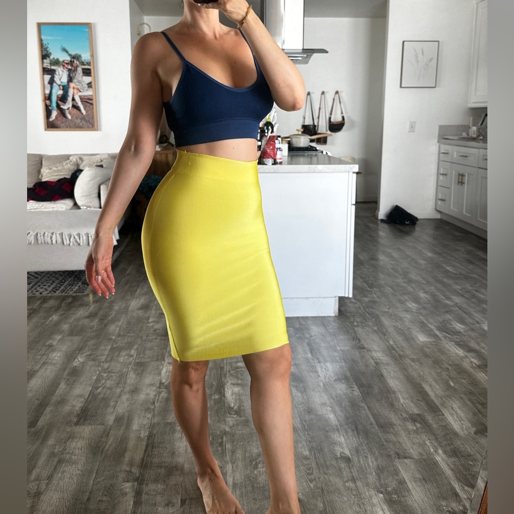 Canary yellow bandage skirt✨